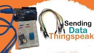 How to send sensor dat to thingspeak server using ESP and Arduino [upl. by Bander893]