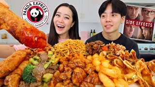 Our PANDA EXPRESS FAVORITES MUKBANG Lo Mein Noodles  Orange Chicken  Honey Walnut Shrimp [upl. by Dougald]