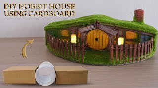 DIY I How To Make a Hobbit House Using Cardboard amp Bottle [upl. by Tamas]