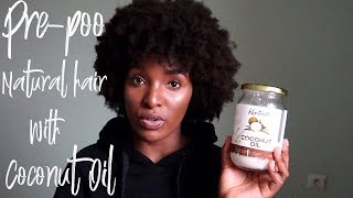 HOW TO  PREPOO NATURAL HAIR USING COCONUT OIL [upl. by Ahron35]