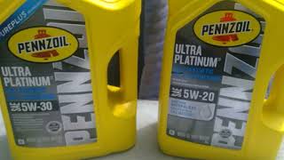 5W30 vs 5W20 vs Pennzoil Ultra vs Havoline Virgin Oil Analysis [upl. by Mallissa]