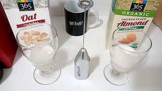 Oat Milk vs Almond Milk part 2 Frothing Test [upl. by Lodmilla]