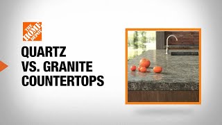 Quartz Vs Granite Countertops  The Home Depot [upl. by Strickland769]