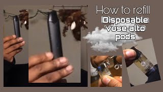 how to refill vuse alto pods [upl. by Eveleen]