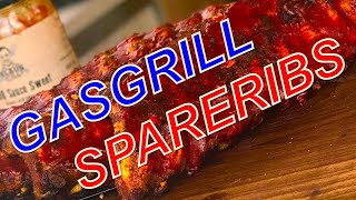 SPARERIBS vom GASGRILL butterzart grillen ANLEITUNG  Klaus grillt [upl. by Yves]