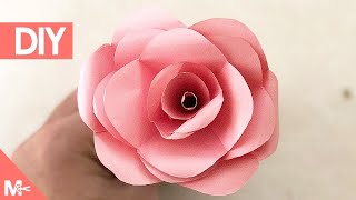 ► Como hacer una ROSA DE PAPEL Paso a paso 😍🌺 [upl. by Hutt]