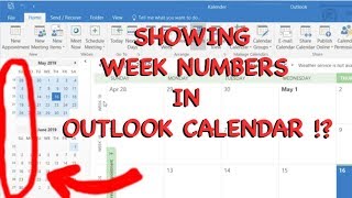 Week numbers in Outlook Calendar  How to display [upl. by Lekym535]