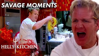 Gordon Ramsay Being Absolutely Savage  Hells Kitchen  Part One [upl. by Yanetruoc]