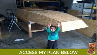 Homemade Wooden Jon Boat Build  Making a Wooden Boat Plan [upl. by Oileve491]