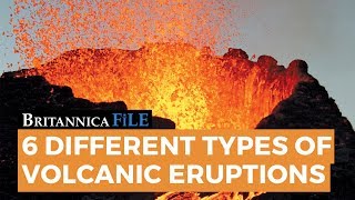 BRITANNICA FILE The 6 types of volcanic eruptions  Encyclopaedia Britannica [upl. by Yelssew]