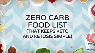 Zero Carb Food List that Keeps Keto and Ketosis Simple [upl. by Niels]