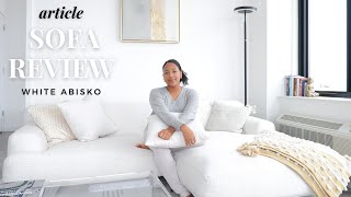 Article Sofa Review White Abisko Sectional  Durability Comfort Hack Fabric Closeups Alternative [upl. by Eelan]