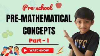 Pre Mathematical concepts Pre Math Concepts For UKG LKG Nursery  Math Concepts for Kids [upl. by Mauer]