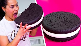 How To Make A GIANT OREO Out Of Chocolate CAKE amp BUTTERCREAM  Yolanda Gampp  How To Cake It [upl. by Stiegler]