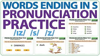 English Pronunciation Practice  How do you pronounce words ending in S [upl. by Yllac]