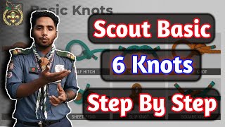 Scout basic 6 knots step by step [upl. by Alim]