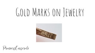 Gold Marks on Jewelry  What Do They Mean [upl. by Enairda386]