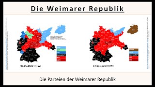 Parteien der Weimarer Republik KPD  SPD  DDP  Zentrum  DVP  DNVP  NSDAP [upl. by Nayrbo]