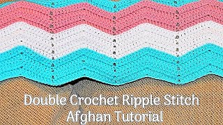 Crochet Ripple Stitch Afghan Tutorial  DIY Crochet Blanket [upl. by Elodie]