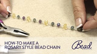 HowTo Make Rosary Style Bead Chain  Bead House at Burhouse Limited [upl. by Candless]