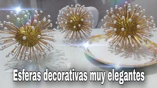 COMO HACER ESFERAS DECORATIVAS SENCILLAS Y ELEGANTES [upl. by Betsey]