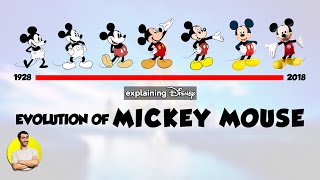 Evolution of MICKEY MOUSE  90 Years Explained  CARTOON EVOLUTION [upl. by Zacherie]