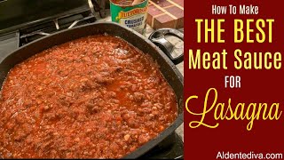 How To Make THE BEST Meat Sauce for Lasagna Recipe [upl. by Ormsby]