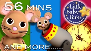 Hickory Dickory Dock  Plus Lots More Nursery Rhymes  56 Minutes Compilation from LittleBabyBum [upl. by Ahso]