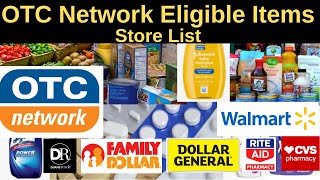 OTC Network card eligible items and Store List  OTC Network card Product List [upl. by Danby]