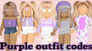 Aesthetic Purple Bloxburg Outfit Codes 💜 [upl. by Esil897]