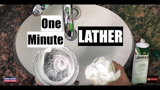 Quick One Minute Shaving Cream Lather [upl. by Atsuj790]