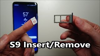 Samsung Galaxy S9  S9 Plus SIM Card amp Micro SD How to Insert or Remove [upl. by Eseneg]