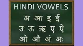 Hindi Vowels Pronunciation  Learn Hindi Alphabets [upl. by Aeli]