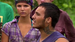 Survivor Caramoan  Brandons Meltdown and Impromptu Tribal Vote Out Part 1 [upl. by Aserret]