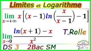 Logarithme Népérien  Limite de Fonction Logarithme Népérien  2 Bac SM Exercice 11 [upl. by Ettezzus]