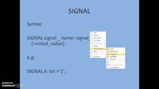 VHDL SIGNAL and VARIABLE [upl. by Lail]