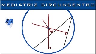 Mediatriz de un triangulo  Circuncentro [upl. by Neehsuan403]