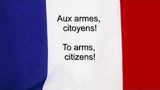 quotLa Marseillaisequot  France National anthem French amp English lyrics [upl. by Eadrahc]