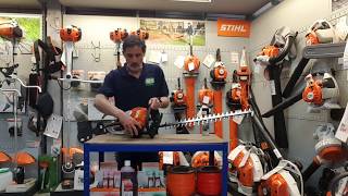 How to start your Stihl HS 45 hedge trimmer [upl. by Fortunato]