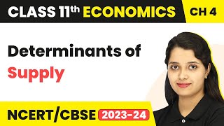 Class 11 Economics Chapter 4  Determinants of Supply [upl. by Golanka]