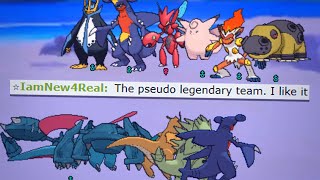 FULL PSEUDO LEGENDARY TEAM on POKEMON SHOWDOWN [upl. by Franza]