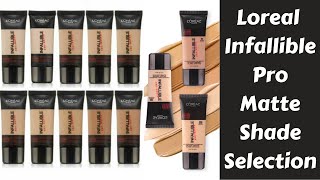 How To Choose Loreal Infallible Pro Matte Foundation Shade For your Skin Tone [upl. by Johnathan]