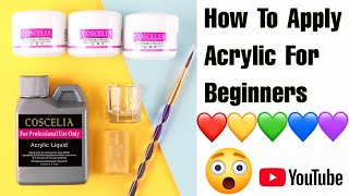 💅🏼Acrylic Nail Tutorial  How To Apply Acrylic For Beginners 🎉📚 [upl. by Ahsimet]