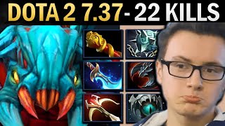 Weaver Gameplay Miracle with 22 Kills and Gleipnir  Dota 2 737 [upl. by Nodnas]