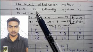 gauss elimination method  gauss elimination method in hindi [upl. by Wendell413]