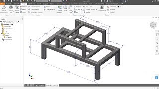 Autodesk Inventor Tutorial How to make steel Frame [upl. by Haldane]