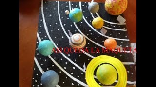 como hacer una maqueta del sistema solar How to make the solar system [upl. by Nnaeirb]