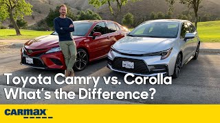 Camry vs Corolla  Whats the Difference Between These Toyota Sedans  Interior Driving amp More [upl. by Maggio]