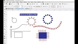 How to use Fit Objects to Path in Coreldraw 2018 [upl. by Goddart]