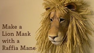 Lion Mask With Raffia Mane [upl. by Notnad678]